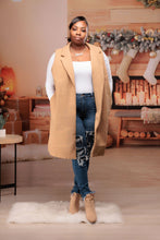 Load image into Gallery viewer, Plus Size Longline Vest (Taupe)
