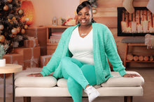 Load image into Gallery viewer, Plus Size Popcorn Style Cardigan (Mint)
