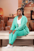 Load image into Gallery viewer, Plus Size Popcorn Style Cardigan (Mint)
