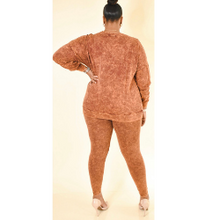 Load image into Gallery viewer, Women Plus Size Legging Set (Rust)
