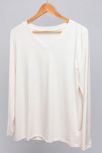 Load image into Gallery viewer, Plus Size Long Sleeve V-Neck Tee
