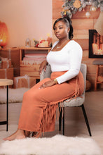 Load image into Gallery viewer, Plus Size Fringe Skirt (Carmel Brown)
