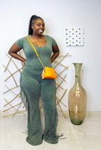 Load image into Gallery viewer, Plus size fringe jumpsuit
